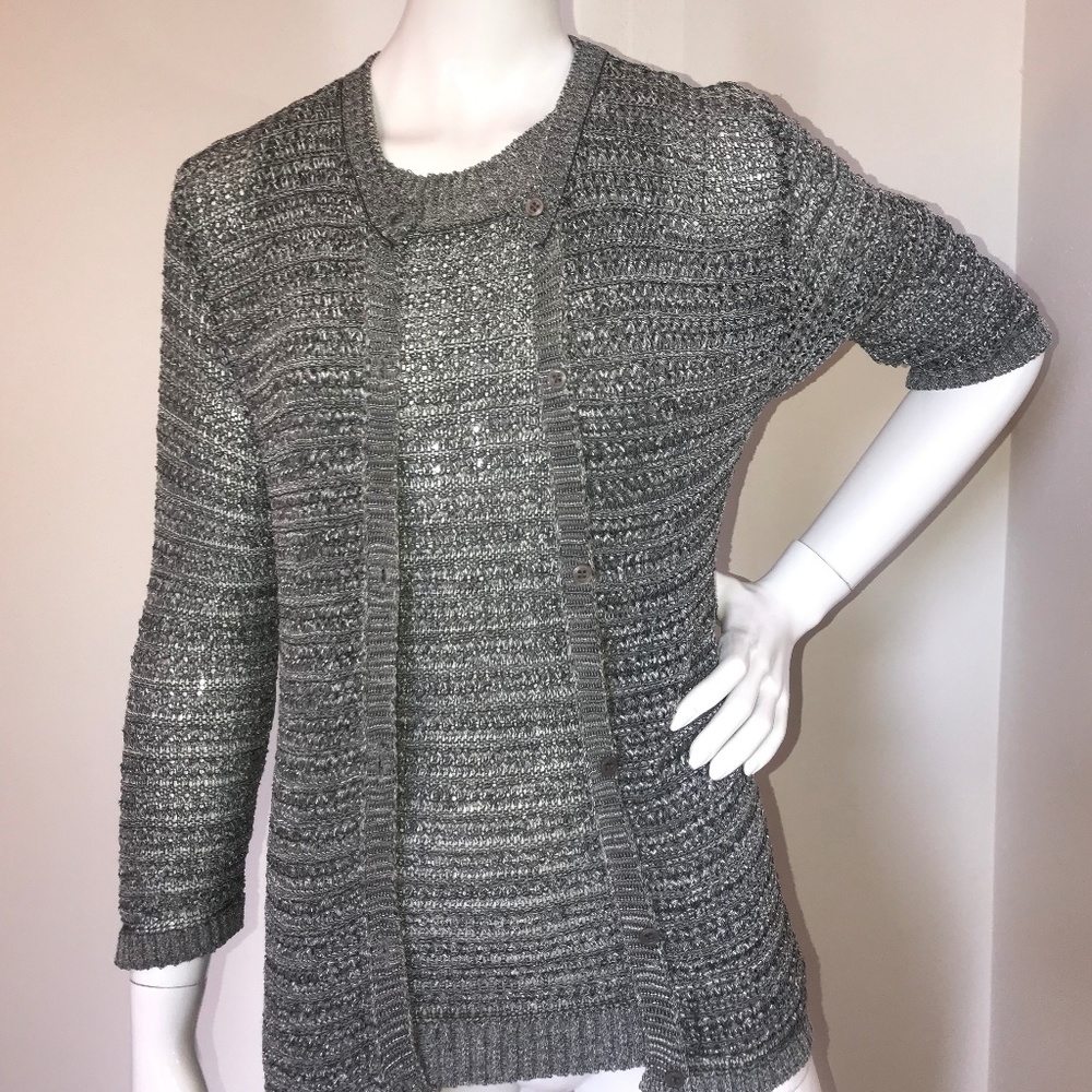 Emporio Armani crocheted tunic sweater set 42 s/m